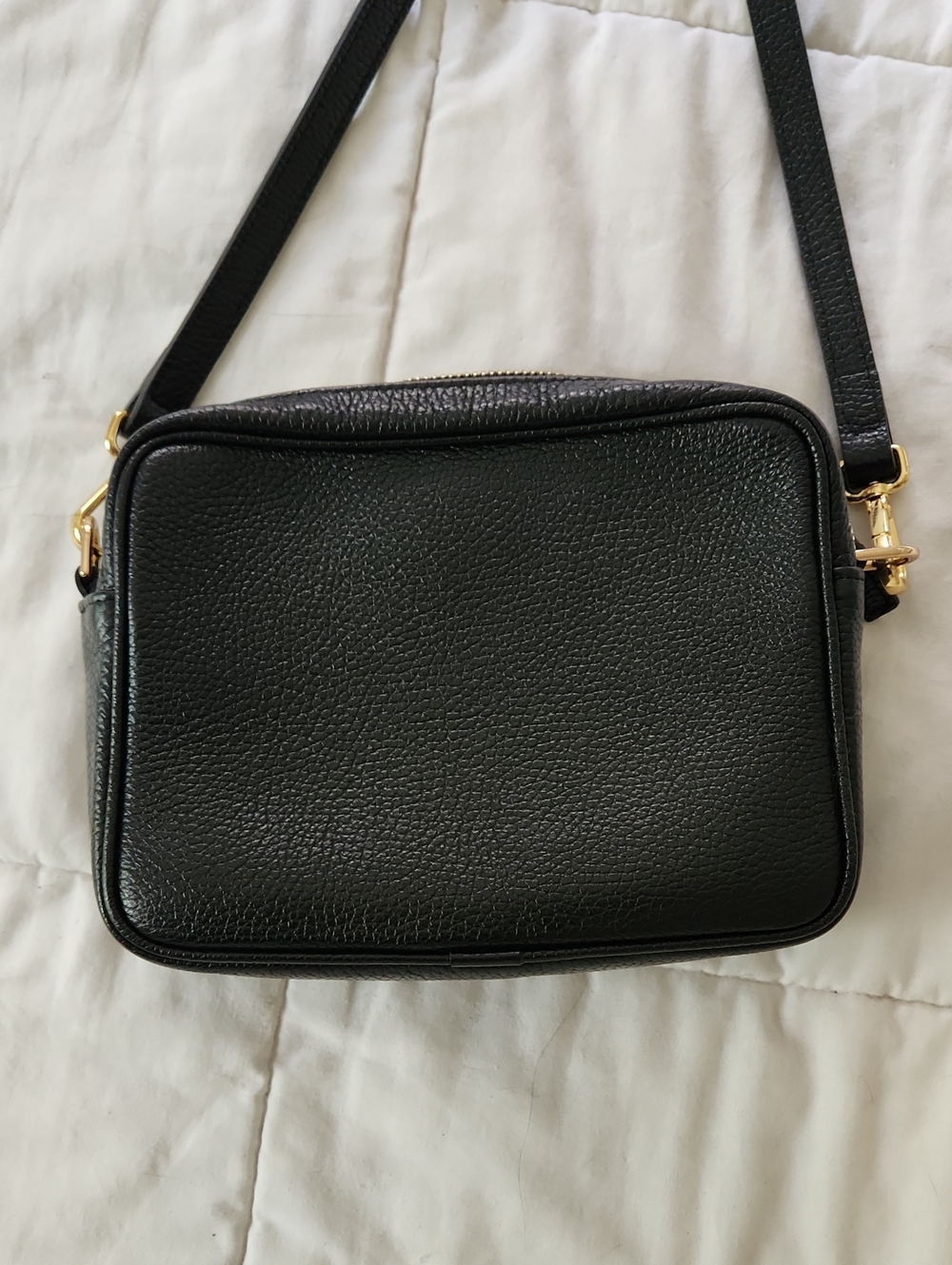 Quince Black Italian Leather Crossbody Bag - Picture 8 of 12